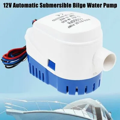 12V 1100GPH Marine Boat Automatic Bilge Water Pump RV Auto Submersible Pump US • $18.99