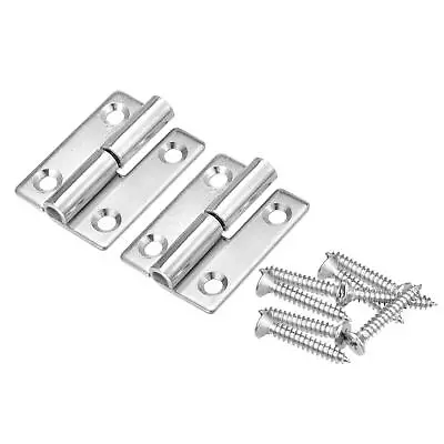 2pcs Lift Off Hinge Butt Door Hinges Right Handed Small Flag Hinges 50x24mm Long • £10.22