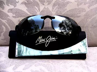 *New* MAUI JIM SPORT HO'OKIPA Gloss Black & Neutral Grey Sunglasses ~ 407-02 • $169.98