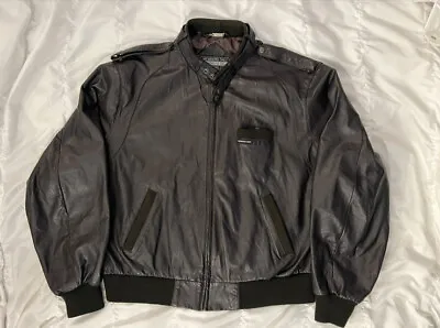 Vintage MEMBERS ONLY Mens Size 46 (L) Brown Leather Jacket • $49.99
