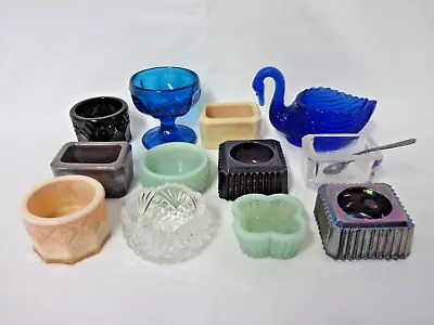 Lot Of 12 Vintage Glass Salt Dips Dishes Cellars • $22.95