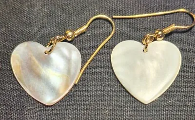 Gorgeous  Set Of Mother Of Pearl Heart  Earrings  • $2.49