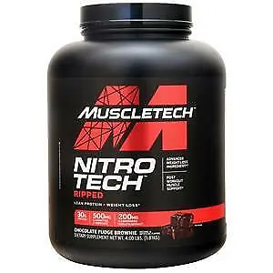 $53.91 • Buy Muscletech Nitro Tech Ripped Chocolate Fudge Brownie 4 Lbs