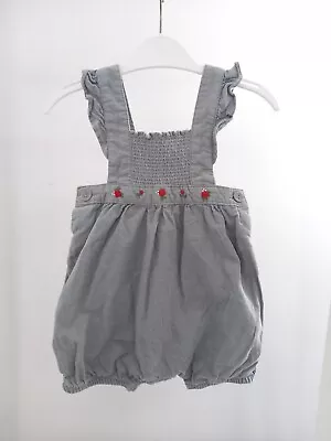 MOTHERCARE Baby Girls 3-6 Months Grey Strappt Romper Outfit Clothes Summer • £3.50