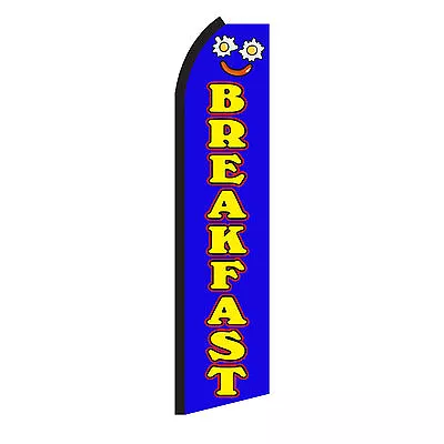 BREAKFAST Banner Sign Flag Display Only Advertising Swooper Feather Flutter • $25.15