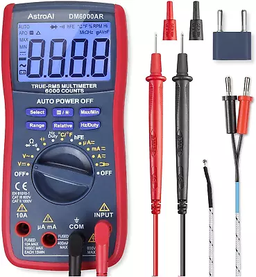 Astroai True RMS Digital Multimeter Tester Auto-Range Ohmmeter For Automotive • $43.29