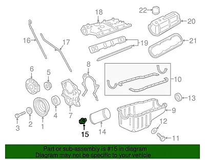 Ford OEM 1979‑1995 Mustang 5.0L 302 Engine Block Oil Filter Adapter Insert  • $35