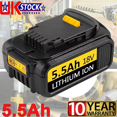 LED For DeWalt DCB182 XR 18v Li-Ion Battery Pack 18 Volt DCB184 DCB200 5500mAh • £20.90