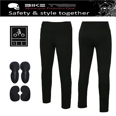 Ladies Motorcycle Motorbike Trousers Leggings Lined With Kevlar® Bike Tribe ® • £89.99