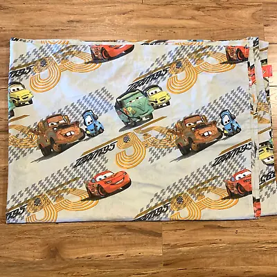 Disney Pixar Cars Twin Flat Sheet Lightening McQueen Gray 95 • $8