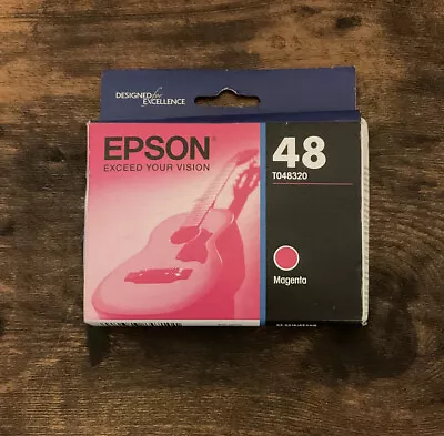 Epson T048320 Genuine Ink Cartridge Epson 48 Magenta -EXP 10/2019 • $7.99