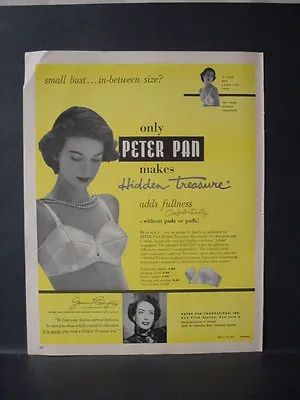 1952 Joan Crawford Peter Pan Bra Underwear Lingerie Vintage Print Ad 11534 • $9.97
