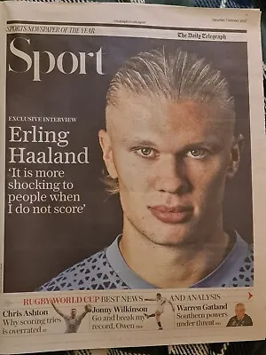 The Daily Telegraph Sports Supplement  - 7th October 2023 - Erling Haaland... • £0.99