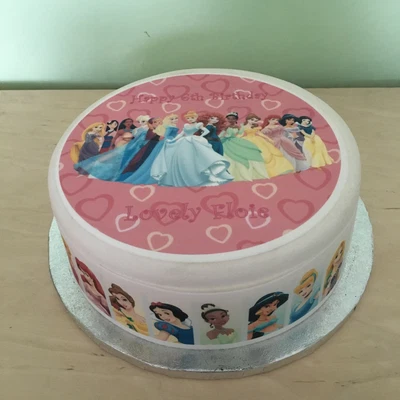 £5 • Buy Disney Princess 01 Pre-cut Edible Icing Cake Topper Or Ribbon - Princesses