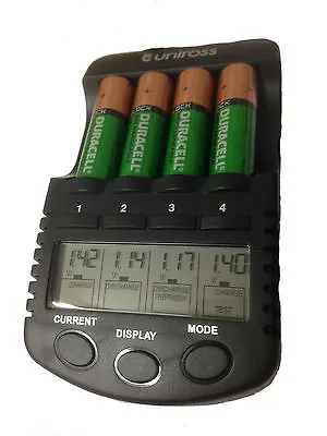 UNiROSS ULTIMATE INTELLIGENT SMART Charger For  AA/AAA Rechargeable Batteries • £23.24