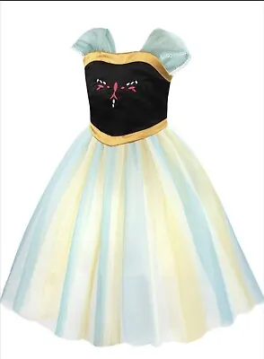 Girls Princess Dress Anna Cosplay Costume Size 130 • $16.99