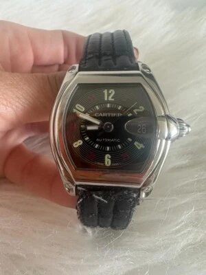 $2680 • Buy Cartier Roadster Men's Black Watch - W62004V3