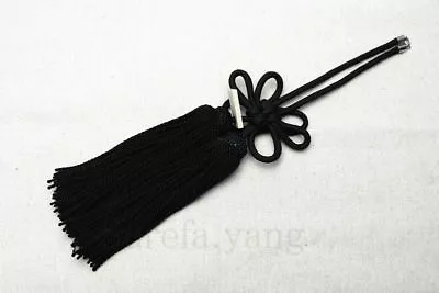 1Pcs Car Rearview Mirror Charms Good Luck Black Chinese Knot Hang Vip Gift • $19.99