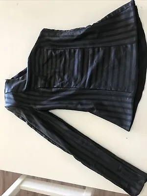 Zhivago Top | Black | Pleather | One-Shoulder | Long-Sleeve | Size S • $30