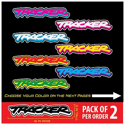 Tracker Logo Decal For Car Truck Window Geo Sticker | Set Of 2 Pick Your Color • $16