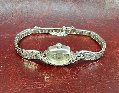 $275 • Buy VINTAGE BULOVA 23 14k LADY'S DIAMOND STUDDED WATCH