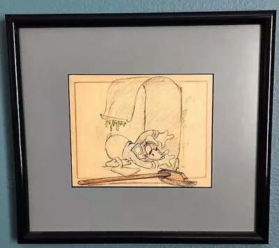 Donald Duck Original 40's Storyboard Drawing Walt Disney Framed • $350