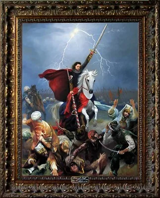 Print On Canvas Of Oil Painting Arseni ~ St. George 16  X 12  NO FRAME Art USA • $47.40