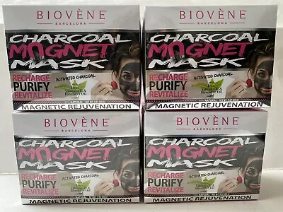 Biovene Charcoal Magnet Mask 4 X 3.0oz Jar Anti Aging Rejuvenation Read Listing • $24.49