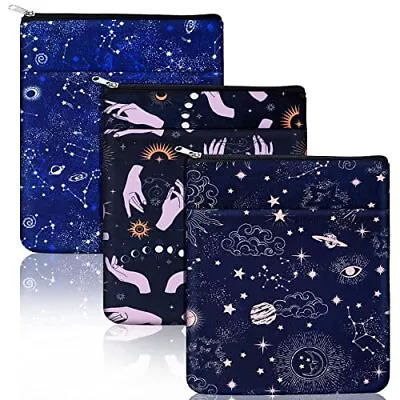 3 Pack Book Protector Pouch Sleeve With Zipper Washable Canvas Book Covers Fo... • $13.41