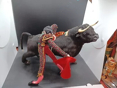 Vintage Roldan Klumpe Cloth Doll Matador And Rawhide & Plastic Replacement Bull • $75