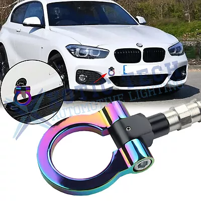 NEO Chrome Sport Racing Style Aluminum Tow Hook For BMW 1 3 5 Series X5 X6 M3 • $18.98