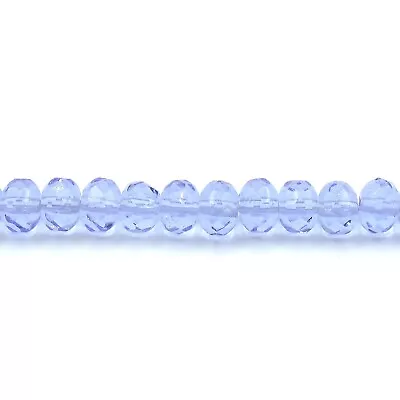 Alexandrite Transparent - 25 7x5mm Rondelle Donut Czech Glass Fire Polish Beads • $2.75
