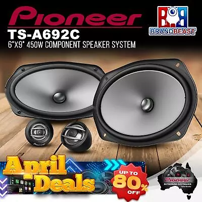 Pioneer TS-A692C 450W 6×9” 2-Way Component Speaker System • $215