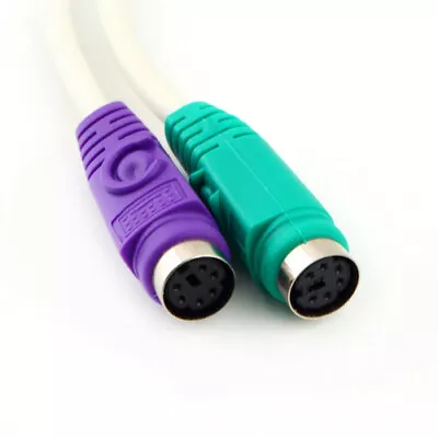 $6.59 • Buy USB Male To Dual PS/2 PS2 Female Cable Mouse Keyboard Adapter Converter