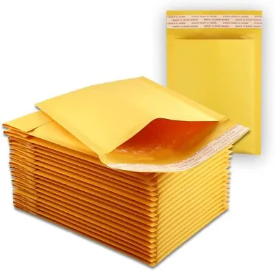 10/25/50 Kraft Bubble Mailers Padded Envelope Shipping Bags Seal Any Size • $6.50