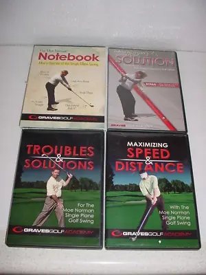 7 DVD Lot Graves Golf Academy Single Plane Moe Norman Flexibility Drills Speed  • $44.99