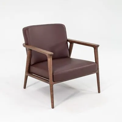 2022 Marcel Wanders For Moooi Zio Lounge Chair With Oak Frame And Brown Leather • $2150