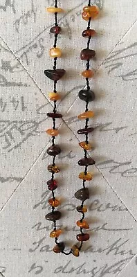 Crazy Low Price!  Genuine Baltic Amber 38  Vintage Necklace Four Shades Of Amber • $26