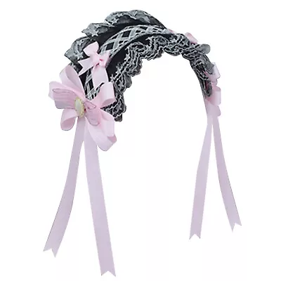 Cosplay Ribbon Headband Hairbands Gothic Headdress Punk Headwear Maid Style G • $7.69