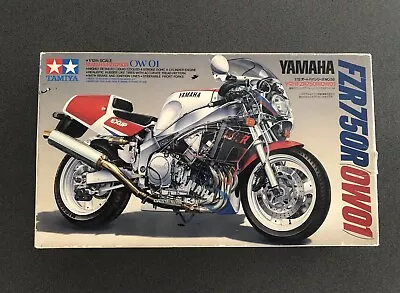 TAMIYA  1:12 SCALE YAMAHA FZR750R (0W01) Used Model Kit 1989 Vintage Incomplete • $16