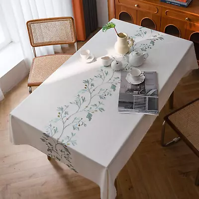 Rectangle Tablecloth 60X84 Inch Table Cloth Linen Wrinkle Free Tablecloths Kitch • $23.20