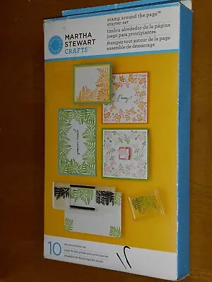 Martha Stewart STAMP AROUND THE PAGE Set- Fern Flowers Butterflys Art Craft Kit • $13.50