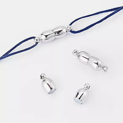 £4.20 • Buy 10 Sets Silver Tone Barrel Magnetic Clasp For Bracelet Necklace Jewellery Making