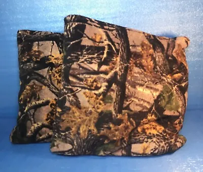 Real Tree Sportsman Throw Pillows - Two Cusions 15” X 15” Rustic Cabin Man Cave • $16.95