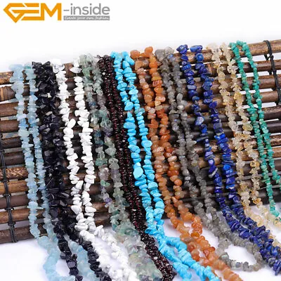 Natural Freeform  Gemstones Chips Beads For Jewelry Making 34 /15  Bulk 7-8mm • $4.71