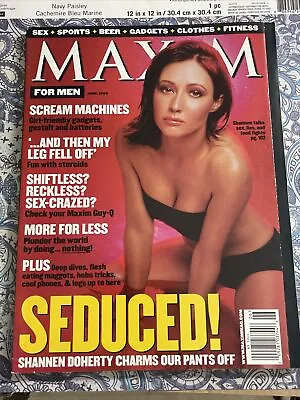 SHANNON DOHERTY CHARMED MAXIM MAGAZINE JUNE 1999 Anna Falchi Emma Sjoberg 90210 • $14.99