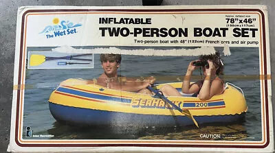 NOS VINTAGE NEW INTEX Seahawk 1985 INFLATABLE FOUR 2 PERSON Boat • $31