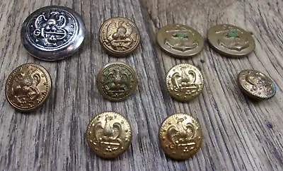 Vintage Lot Of 10 US Navy Brass/METAL Anchor Buttons-1/2- 1 INCH • $7.50