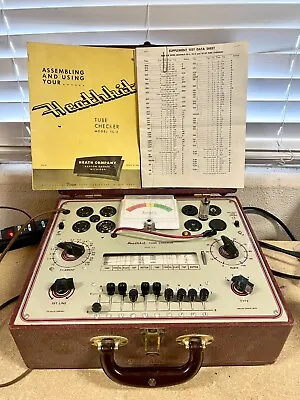 Heathkit TC-2 Vintage Tube Checker/Tester W/ Manual In Maroon Case; Tested • $270