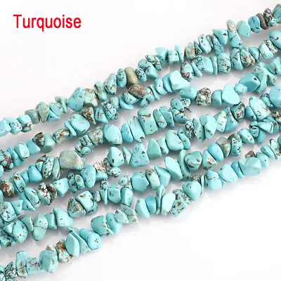 $3.49 • Buy Freeform Natural Gemstone Chips Beads For Jewelry Making 34  Bulk 5-8mm